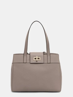 Furla torebka shopper damska skórzana beżowy