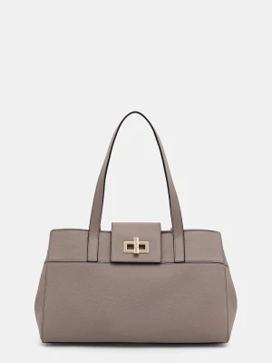 Furla torebka shopper damska skórzana beżowy