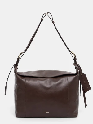 Furla torebka shopper damska skórzana brązowy