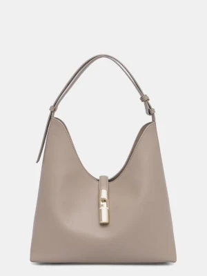 Furla torebka shopper damska skórzana Goccia M beżowy