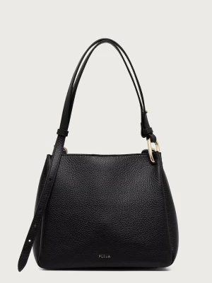 Furla torebka shopper damska skórzana Nuvola M Tote czarny