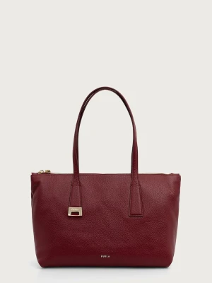 Furla torebka shopper damska skórzana Olivia M Tote czerwony