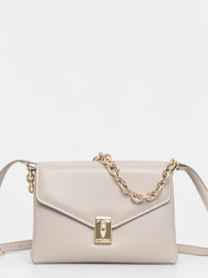 Furla torebka skórzana kolor beżowy WB01448 BX3227 VAN00