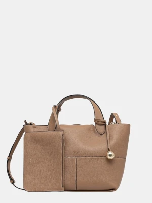 Furla torebka skórzana kolor beżowy WB01707.HSF000.YU500