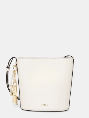 Furla torebka skórzana kolor beżowy WE00859 ARE000 PNN00
