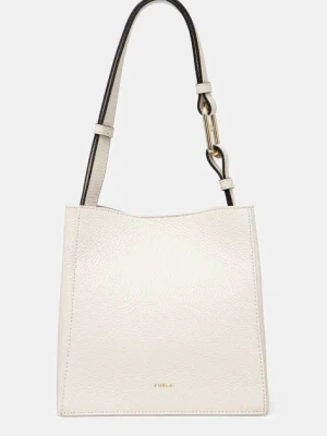 Furla torebka skórzana kolor biały WB01373.HSF000.PNN001007