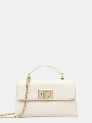 Furla torebka skórzana kolor biały WE00423.ARE000.PNN001007