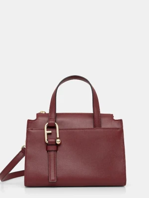 Furla torebka skórzana kolor bordowy WB01337.BX2045.0053S