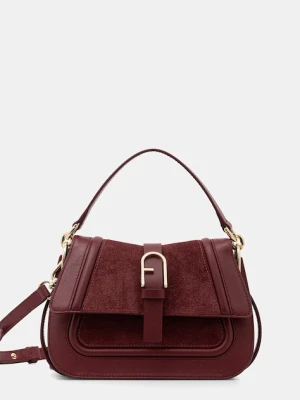 Furla torebka skórzana kolor bordowy WB01884.BX2567.T1R00