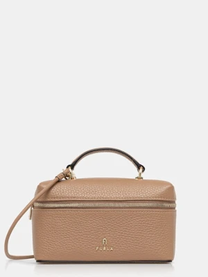 Furla torebka skórzana kolor brązowy WE00625.HSF000.YU500