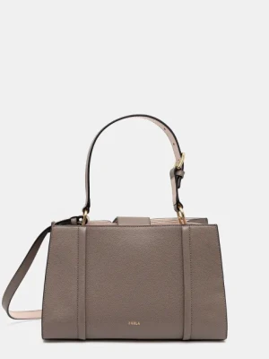 Furla torebka skórzana kolor szary WB01557.ARE000.2572S1007