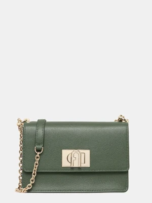 Furla torebka skórzana kolor zielony BAFKACO.ARE000.OLI00