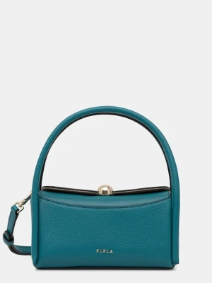 Furla torebka skórzana Nicole Mini Boston Bag kolor zielony WE00893 BX4296 4487S