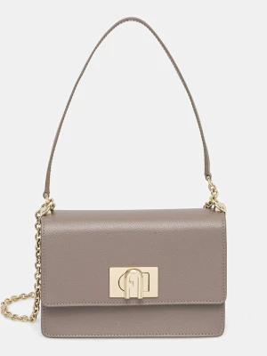 Furla torebka skórzana szary
