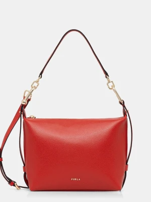 Furla torebka skórzana Tonie Mini Hobo kolor czerwony WE00877 A.0023 4484S