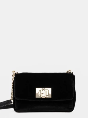 Furla torebka welurowa kolor czarny BAFKACO.BX3356.O6000