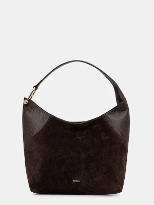 Furla torebka zamszowa Lara M Hobo