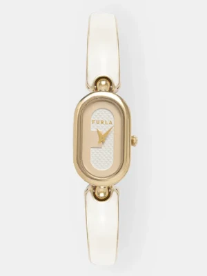 Furla zegarek FURLA GLAMOUR CHIC damski kolor biały WW00060009L2