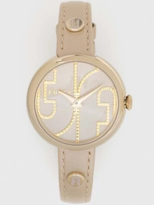 Furla zegarek WW00005013L2 damski kolor beżowy