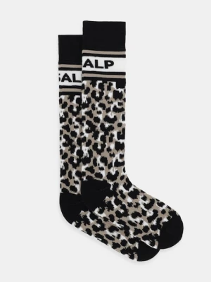 Fusalp skarpety z dodatkiem wełny Leopard kolor brązowy I3717