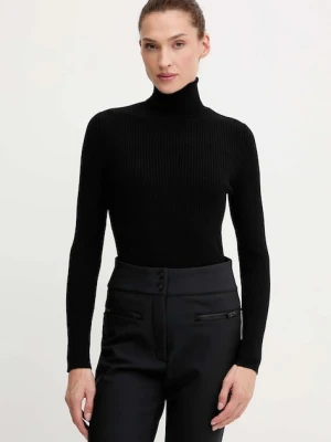 Fusalp sweter Ancelle damski kolor czarny lekki z golfem O1110