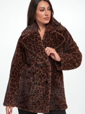 Futro damskie w panterkę JOSEPH RIBKOFF