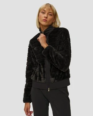 Futrzana Czarna Kurtka Damska Bogner Katniss