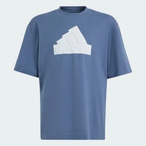 Future Icons Logo Piqué Tee Adidas niebieski