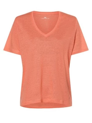 Fynch-Hatton Damska koszula lniana Kobiety len pomarańczowy jednolity,