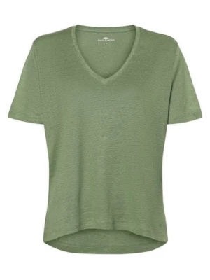Fynch-Hatton Damska koszula lniana Kobiety len zielony jednolity,
