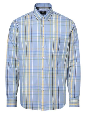 Fynch-Hatton Koszula męska Mężczyźni Regular Fit Bawełna niebieski|wielokolorowy w kratkę,