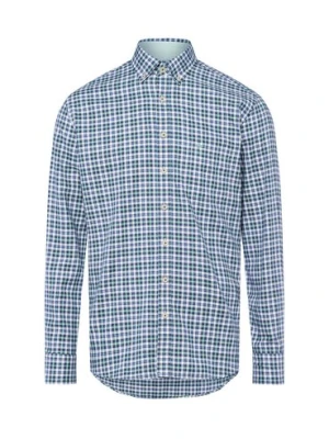 Fynch-Hatton Koszula męska Mężczyźni Regular Fit Bawełna niebieski|zielony|biały w kratkę,