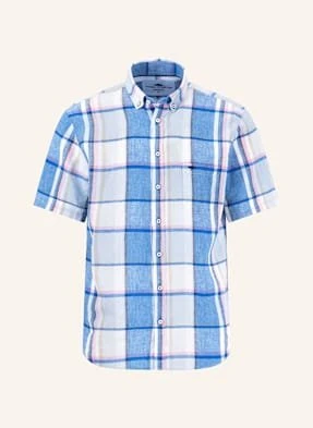 Fynch-Hatton Koszula Z Krótkim Rękawem Comfort Fit Z Lnu blau