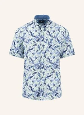 Fynch-Hatton Koszula Z Krótkim Rękawem Regular Fit blau