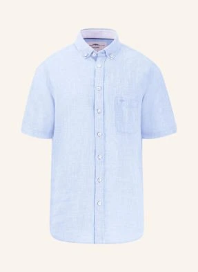 Fynch-Hatton Koszula Z Krótkim Rękawem Regular Fit Z Lnu blau