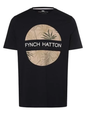 Fynch-Hatton Koszulka męska Mężczyźni Bawełna niebieski nadruk,