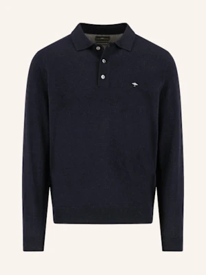 Fynch-Hatton Koszulka Polo Z Dzianiny Z Wełny Merino blau