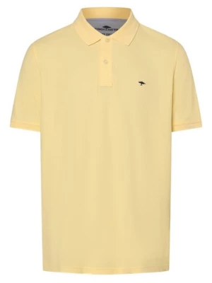 Fynch-Hatton Męska koszulka polo Mężczyźni Bawełna beżowy|żółty jednolity,