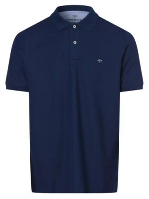 Fynch-Hatton Męska koszulka polo Mężczyźni Bawełna niebieski jednolity,