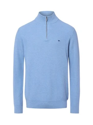 Fynch-Hatton Męska koszulka z dzianiny Mężczyźni Bawełna niebieski marmurkowy,