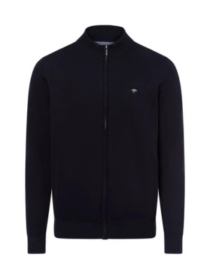 Fynch-Hatton Męski kardigan Mężczyźni Bawełna niebieski jednolity,