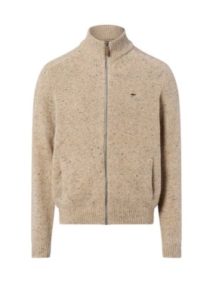 Fynch-Hatton Męski kardigan z wełną i alpaką Mężczyźni Wełna brązowy marmurkowy,