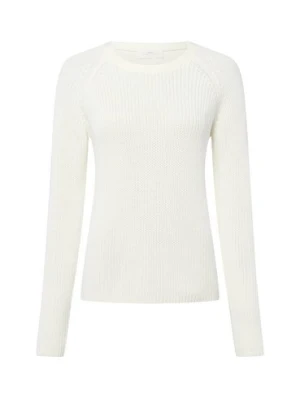 Fynch-Hatton Sweter damski z dzianiny Kobiety Bawełna biały jednolity,