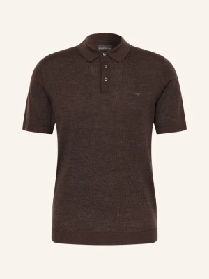 Fynch-Hatton Sweter Polo braun CIEMNOBRĄZOWY