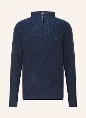 Fynch-Hatton Sweter Typu Troyer blau