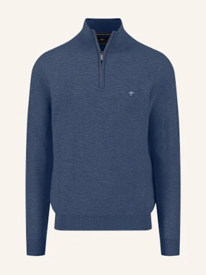 Fynch-Hatton Sweter Typu Troyer schwarz