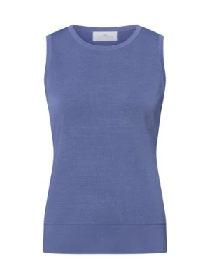 Fynch-Hatton Top damski Kobiety wiskoza niebieski jednolity,
