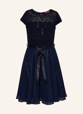 G.O.L. Finest Collection Sukienka Koktajlowa Z Cekinami I Koronką blau