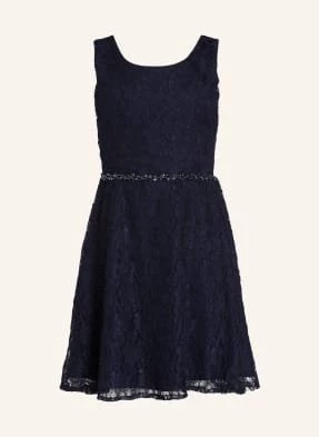 G.O.L. Finest Collection Sukienka Koronkowa Z Obszyciem Ozdobnymi Kamykami I Z Etolą blau
