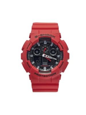 G-Shock Zegarek GA-100B-4AER Czerwony